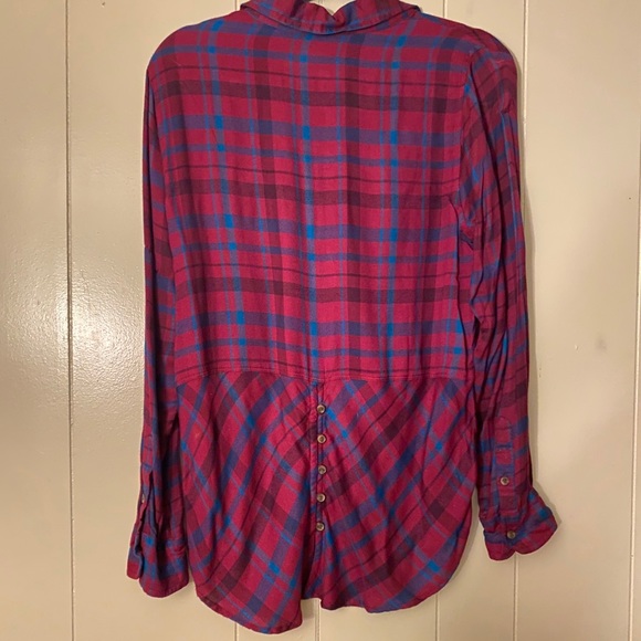 Lucky Brand Bungalow Soft Plaid Button Back Shirt - Picture 3 of 7